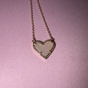 Kendra Scott Gold‎ Heart Necklace with White Center